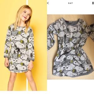 ZARA Girls Casual Collection SNOOPY Dress Gray